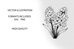 Hyacinth SVG Clipart Set, flowers Product Image 6