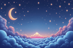 Moon Star Night Background Product Image 1