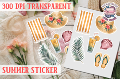 Summer sticker Cute flowers Love Picnic Beach Spring Product Image 1