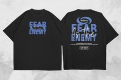 Fear Is the Enemy Streetwear Typographic T-shirt Design Product Image 1
