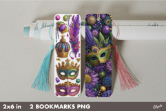 Mardi Gras Bookmark PNG. Carnival Bookmark PNG Product Image 1