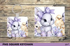 Watercolor Easter Keychain Sublimation PNG Product Image 1