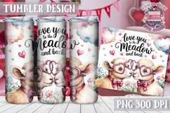 Sublimation Tumbler WRAP Love Design Quote Watercolor Animal Product Image 1