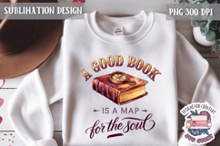 Book Lover Sublimation design Quote Bookish PNG Sign Product Image 1