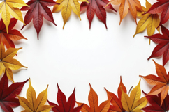 Autumn Leaves Frame Background Wallpaper Product Image 1