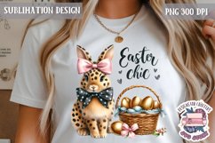 Easter Bunny Leopard Print PNG Holidays Spring Cute Animals Product Image 1
