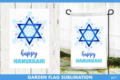 Hanukkah Garden Flag, Happy Hanukkah Sublimation PNG Product Image 1