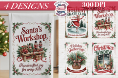 Christmas Vintage Quote Clipart PNG Sublimation 4 Design Product Image 1