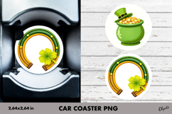 St Patrick’s Day Car Coaster PNG, Irish Design PNG Product Image 1