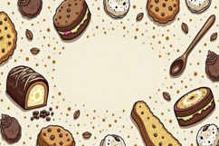 Bakery Doodles Background Product Image 1