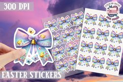 Easter Bow sticker Cute Coquette Love PNG Funny Bows Product Image 1