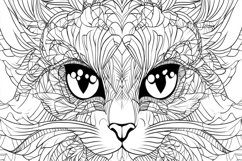 Cat Face Art Background Wallpaper Product Image 1