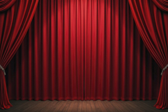 Red Theater Curtains Background Wallpaper Product Image 1
