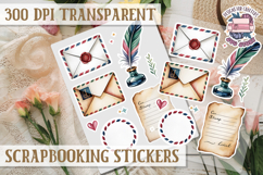 Scrapbooking sticker sheet Cute Funny PNG Watercolor School Product Image 1