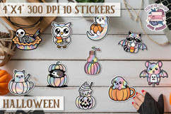 Halloween sticker Kawaii PNG pastel holographic foil Product Image 1