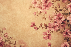 Plum Blossom with Beige Background Wallpaper Product Image 1