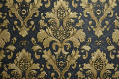 Gold Floral Pattern Background Wallpaper Product Image 1