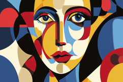 Colorful Face Art Background Wallpaper Product Image 1