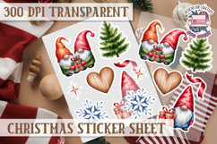 Christmas Sticker Sheet Watercolor Winter Holiday PNG Product Image 1