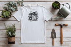 Gardening Tools T-Shirt Mockup PSD JPG Product Image 1