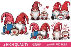 Valentine Gnome Sublimation Clipart - High Quality Design Product Image 1