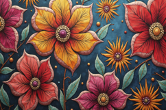 Colorful Floral Pattern Background Wallpaper Product Image 1
