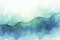 Abstract Watercolor Wave Background Wallpaper Product Image 1
