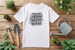 Gardening Flatlay T-Shirt Mockup PSD JPG Product Image 1