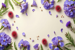 Purple Flowers Background Wallpaper Product Image 1