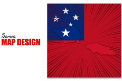 Samoa Independence Day Map Design Product Image 1