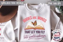 Book Lover Sublimation design Quote Bookish PNG Sign Product Image 1