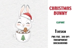 Christmas Bunny, Cute Clipart Product Image 1