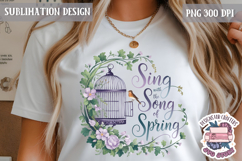 Spring Sublimation Design PNG Easter Flowers Quote Product Image 1