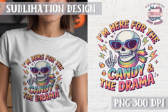 Halloween Skeleton Clipart PNG Sublimation Colored Sarcastic Product Image 1