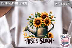 Spring Flower Sunflower Sublimation PNG Motivation Quote Product Image 1