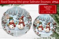 Christmas wind spinner Sublimation Christmas Decor round PNG Product Image 1
