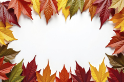 Colorful Autumn Leaves Frame Background Wallpaper Product Image 1