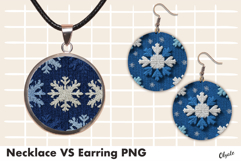 Knitting Necklace VS Earring Christmas Sublimation PNG Product Image 1