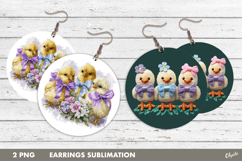 Yarn Easter Earrings PNG, Knitting Easter Earrings PNG Product Image 1