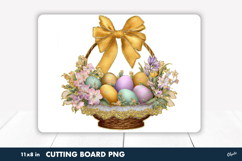 Easter Basket Leather Sublimation PNG, Cutting Board PNG Product Image 1