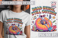 Halloween Skeleton Clipart PNG Sublimation Colored Sarcastic Product Image 1