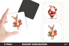 Christmas Eve Magnet PNG. Fridge Magnet PNG Product Image 1