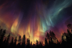 North Light with Dark Forest Background Wallpaper Product Image 1