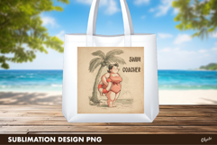 Beach Sublimation Design PNG, Funny Woman Sublimation Product Image 1