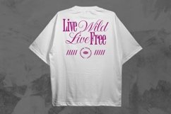 Live Wild Live Free Typography Streetwear T-shirt Design Product Image 1
