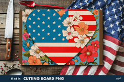 Retro Veterans Day, Patriotic, Cutting Board Design PNG Product Image 1