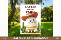 Funny Easter Egg Garden Flag PNG. Easter Yard Flag PNG Product Image 1