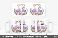 Easter Chickens Mug Sublimation Wrap, Mug 11 OZ, 15 OZ Product Image 1