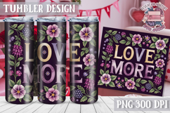 Sublimation Tumbler WRAP Vintage Quote Flowers Motivational Product Image 1