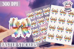 Easter Bow sticker Cute Coquette Love PNG Funny Bows Product Image 1